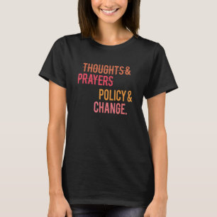 Gedachten en gebeden en verandering van de zwarte  t-shirt