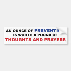 Gedachten en gebeden: Preventie Bumpersticker