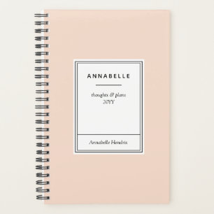 Gedachten en plannen 2026 Blush Pink Elegant Chic Planner