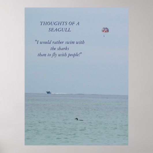 Gedachten over een Poster van Seagull 2 (Voorkant)