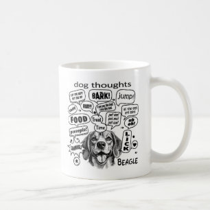 Gedachten van de hond - Beagle Koffiemok