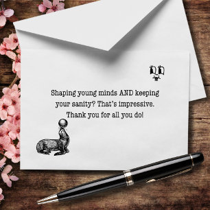 Gedachten vormgeven zonder de jouwe te verliezen - bedankkaart