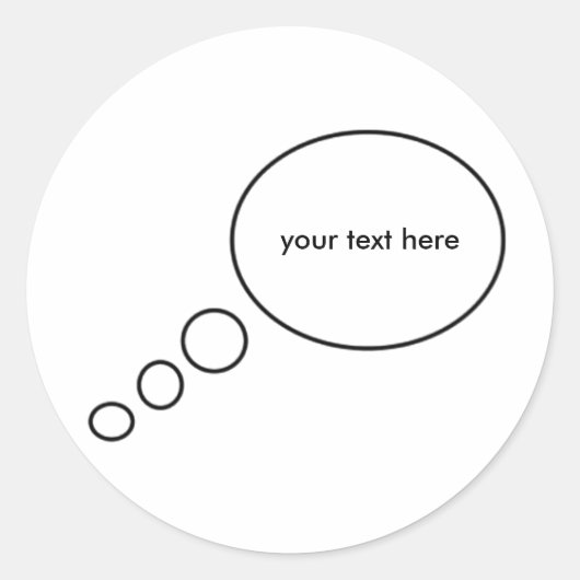 gedachtenbelstickers ronde sticker (Voorkant)