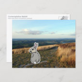 Gedachtenis konijn (kleur) briefkaart (Voorkant / Achterkant)