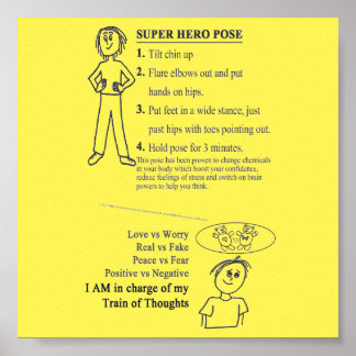 Gedachtewisseling - Hero Pose Reminders Poster