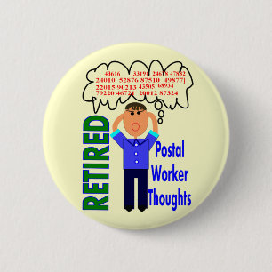 Gedachtewisseling over postdiensten ronde button 5,7 cm
