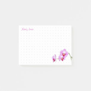 gedateerd  Jouw naam - Orchid Floral fotografie Post-it® Notes