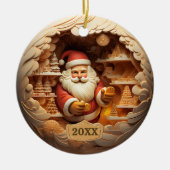 Gedateerd Kerstman Ornament (Voorkant)