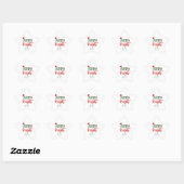 Gedateerd Merry & Bright op witte vakantie Sticker (Vel)