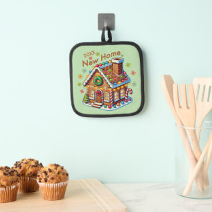 Gedateerd Nieuw Home Gingerbread House Pannenlap