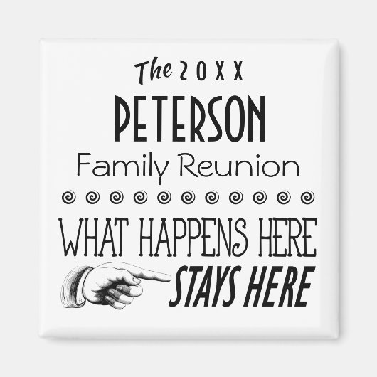 Gedateerd wat hier gebeurt Leuk aandenken geschenk Magneet (Voorkant)