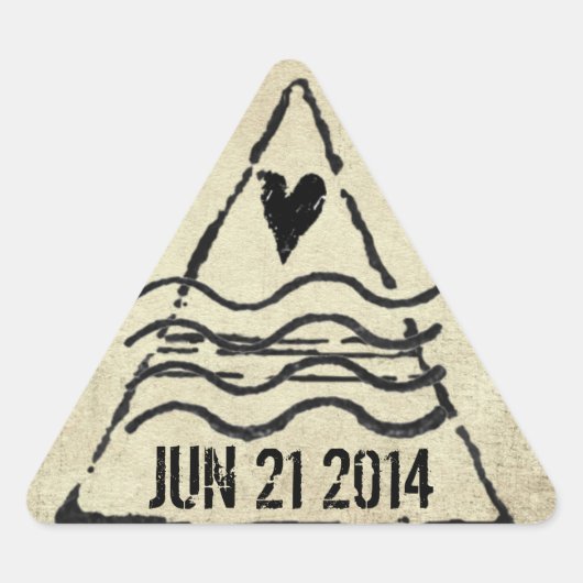 Gedateerde paspoortstempel Sticker (Voorkant)