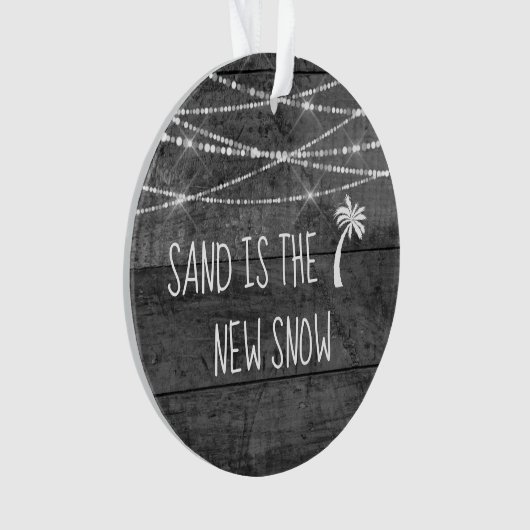 Gedateerde Rustieke Verweerd Hout Eerste Kerstmis Ornament (voorkant)