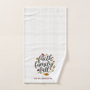 Gedecentraliseerde Herfst van de Faith Family Deco Handdoek