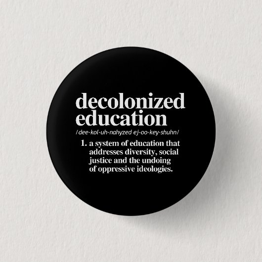 Gedecoloniseerd onderwijs Definitie Ronde Button 3,2 Cm (Voorkant)