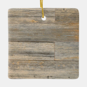 Gedecoreerde lichte rustieke houten planken keramisch ornament
