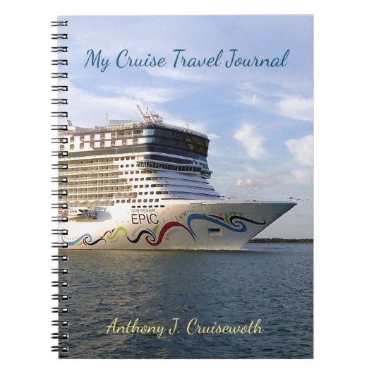 Gedecormeerd cruiseschip Personalized Journal Notitieboek (Voorkant)