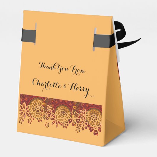 gedecormeerd Indiaas ellephant-ontwerp Bedankdoosjes (Achterkant)