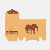  gedecormeerd Indiaas ellephant-ontwerp Bedankdoosjes (Uitgevouwen)