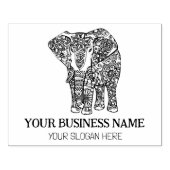 Gedecormeerd olifant, aangepaste zaken, groot rubberstempel (Afrduk)