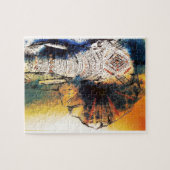 Gedecormeerd olifant schilderen legpuzzel (Horizontaal)