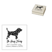 Gedecormeerd Retouradres van Beagle Familie Rubberstempel (Gestempeld)