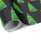 Gedecormeerde kerstboom + cadeaus cadeaupapier (Rol Hoek)