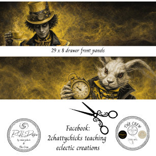 Gedecoupageerde Fantasievolle Theetuin Meubelpanel Tissuepapier
