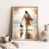 Gedeeld Mirakel, Jezus en Lam, Christelijke Schild