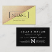 Gedeelde Visitekaartjes in geel (Voorkant / Achterkant)