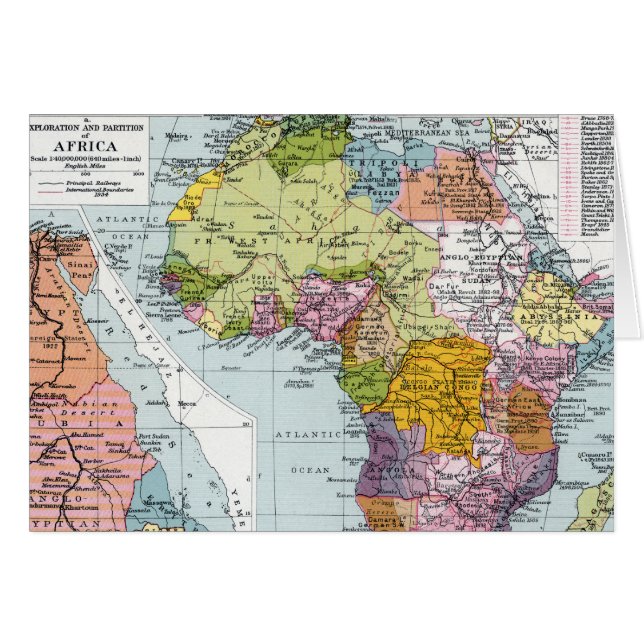 GEDEELTELIJK AFRIKA, 1914 (Voorkant Horizontaal)