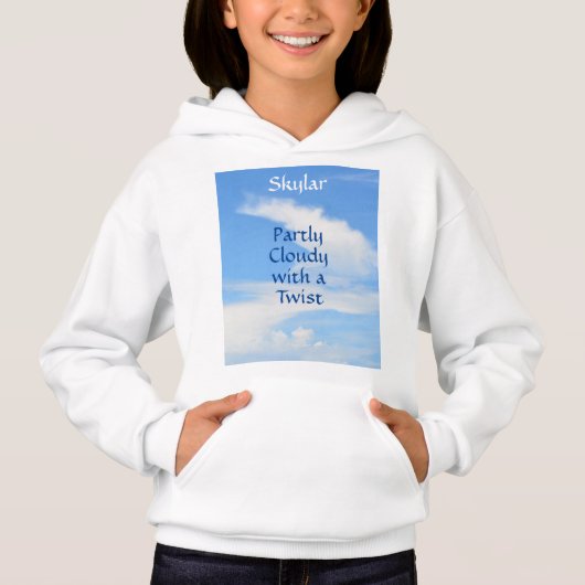 Gedeeltelijk Cloudy Twist Blue en White Personaliz (Voorkant)