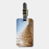 Gedeeltelijk geoogste Corn-veld Bagagelabel (Voorkant verticaal)
