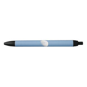 Gedeeltelijke maan en een heldere blauwe hemelpen zwarte inkt pen