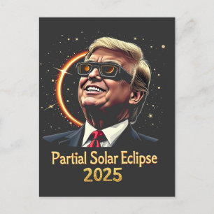 Gedeeltelijke Zonsverduistering 2025 Astronomie Tr Feestdagenkaart