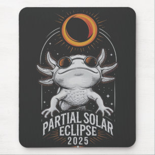 Gedeeltelijke zonsverduistering 2025 Axolotl Amfib Muismat