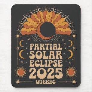 Gedeeltelijke Zonsverduistering 2025 Quebec Canada Muismat