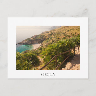 Gedekt strand in Lo Zingaro, Sicilië Briefkaart