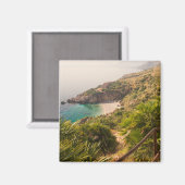 Gedekt strand in Lo Zingaro, Sicilië Magneet (Voorkant / Achterkant)