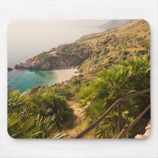 Gedekt strand in Lo Zingaro, Sicilië Muismat (Voorkant)