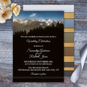 Gedekte bergen Pine Trees Wedding Kaart