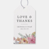 Gedekte bloei Weddenschap Cadeaulabel (Voorkant)