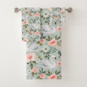 Gedekte bloemen en zwoegen bad handdoek (Insitu)