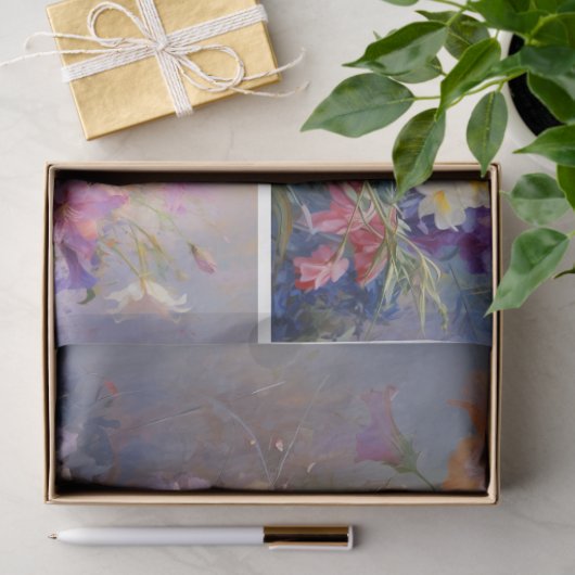 Gedekte bloemen tissuepapier (Geschenk)