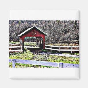 Gedekte brug - Stowe, Vermont Magneet