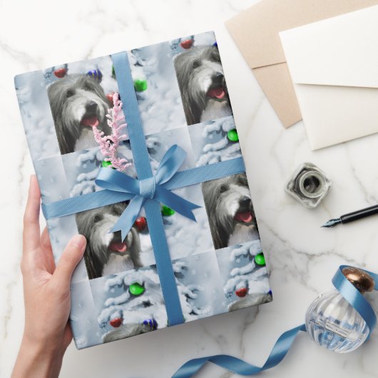 Gedekte Collie Kerstmis Cadeaupapier (Geschenken)