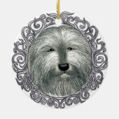 Gedekte Collie ornament van de douanenaam (Achterkant)