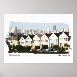Gedekte dames van de Waterverf San Francisco Poster