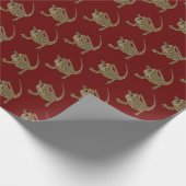 Gedekte draak cadeaupapier (Hoek)