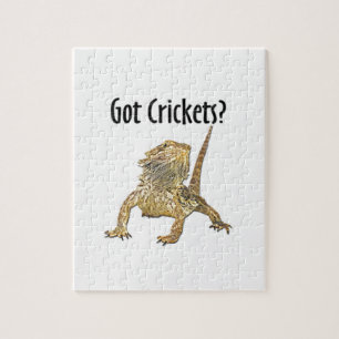 Gedekte draak heeft crickets legpuzzel